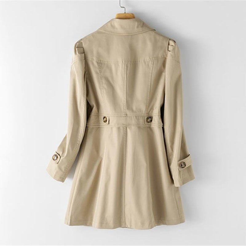 Primrose | Single Breasted Trench Coat Puff Shoulders