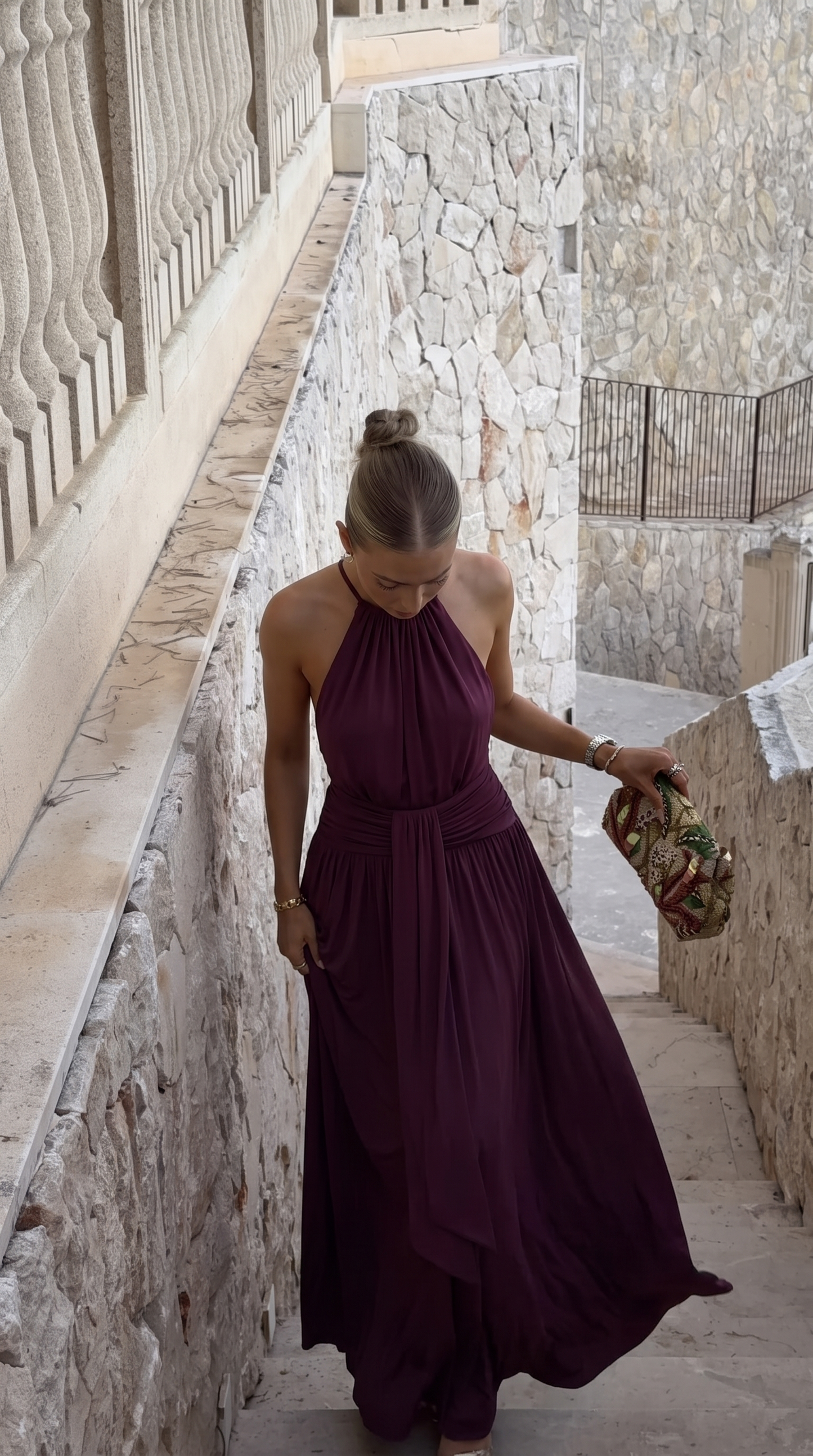 Freya | Plum Halter Maxi Dress