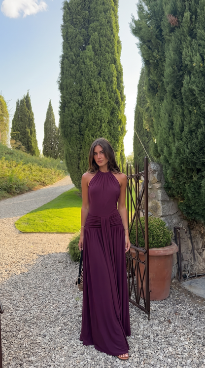 Freya | Plum Halter Maxi Dress