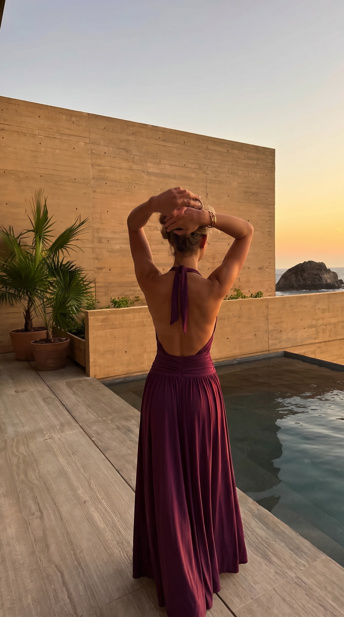 Freya | Plum Halter Maxi Dress