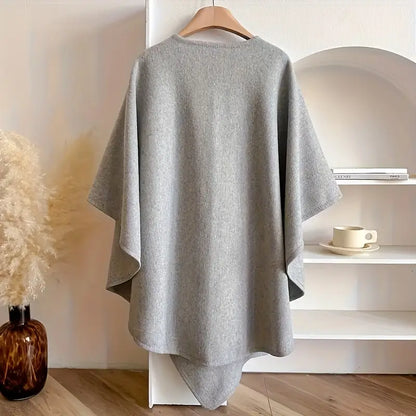 Noor | Linen Draped Shawl Wrap Cape