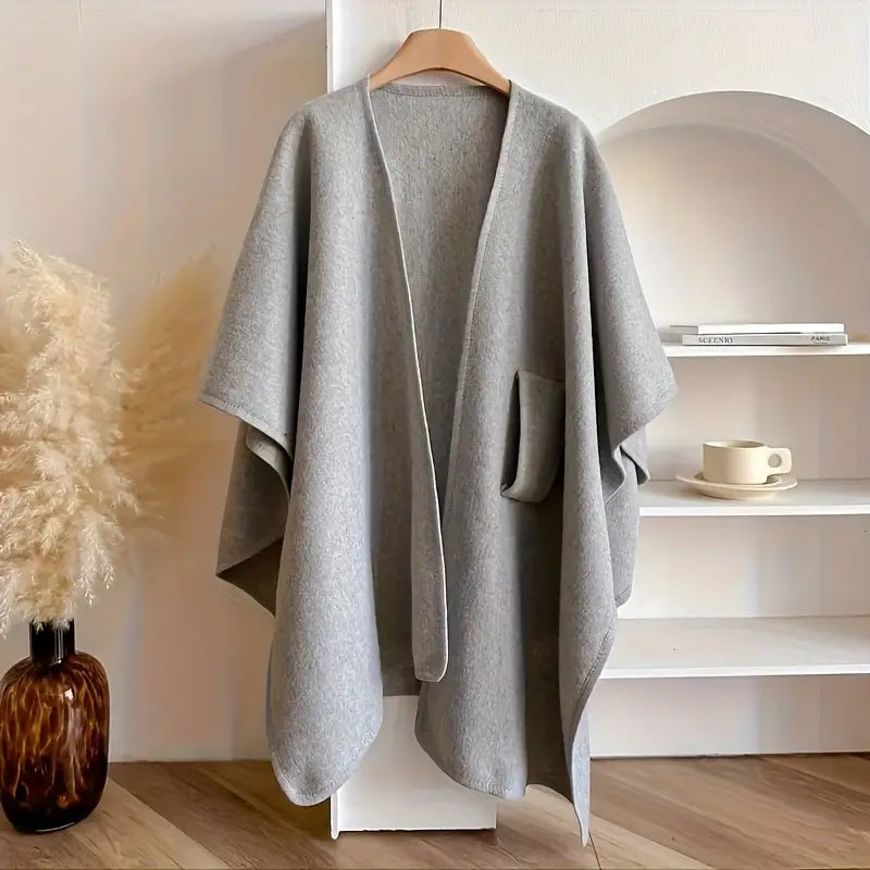 Noor | Linen Draped Shawl Wrap Cape