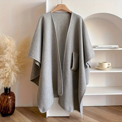 Noor | Linen Draped Shawl Wrap Cape