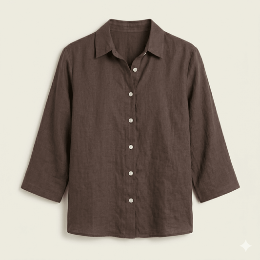 Clara | Relaxed Linen Button-Up Shirt Women