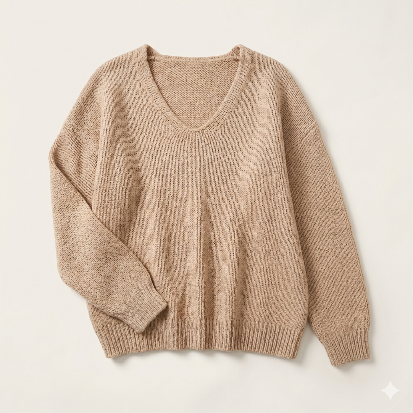 Aurelie | Relaxed V-Neck Knit Sweater
