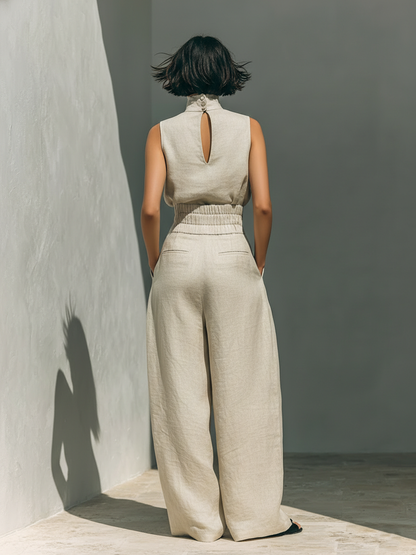 Vera | Sleeveless Top and Wide Leg Pants Set