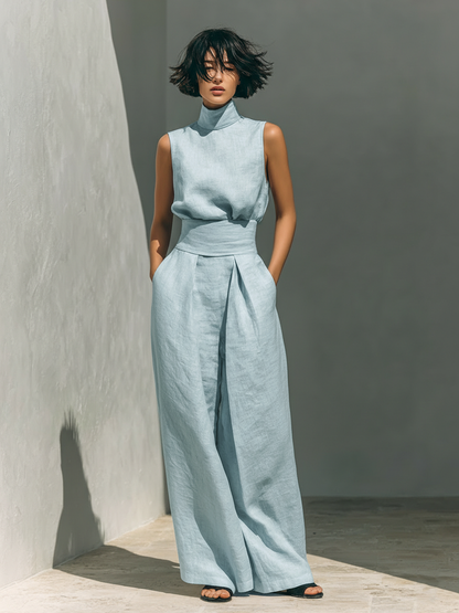 Vera | Sleeveless Top and Wide Leg Pants Set
