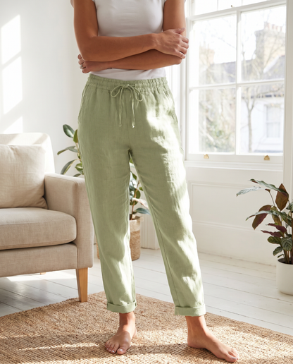Lena | Women's Casual Lightweight Linen Summer Trousers