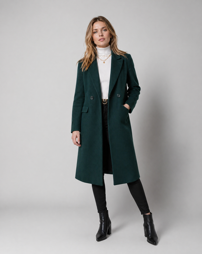 Short Classic Single-Breasted Trench Coat for Women