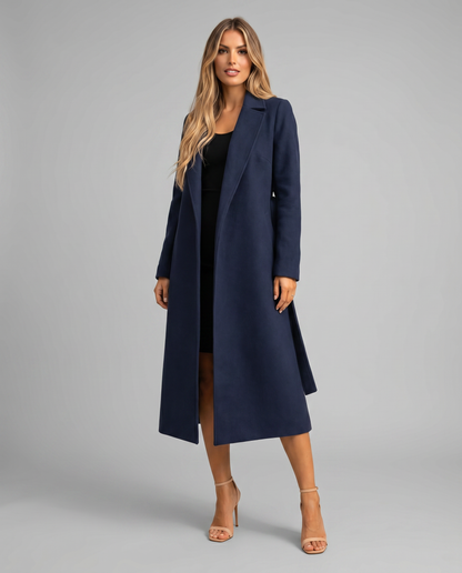 Long Classic Single-Breasted Winter Trench Coat