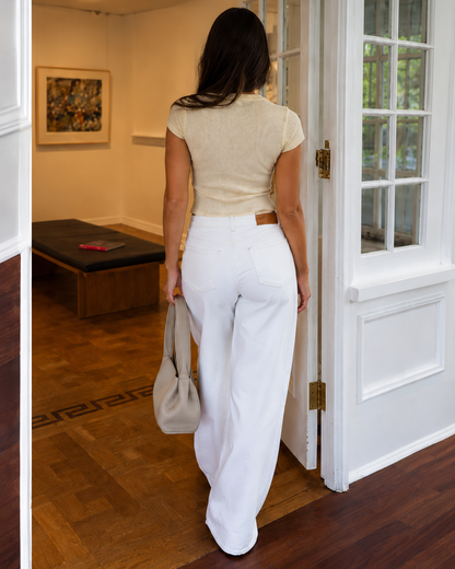 Georgia | Mid Rise Wide Leg Jeans