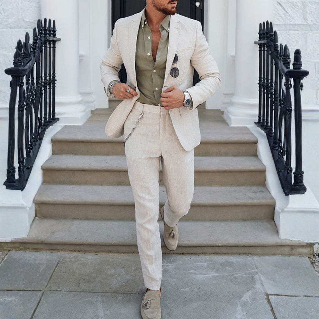 Cole | Men's Slim-Fit Two-Piece Linen Suit