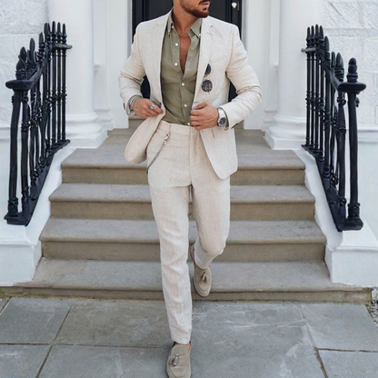 Cole | Men's Slim-Fit Two-Piece Linen Suit