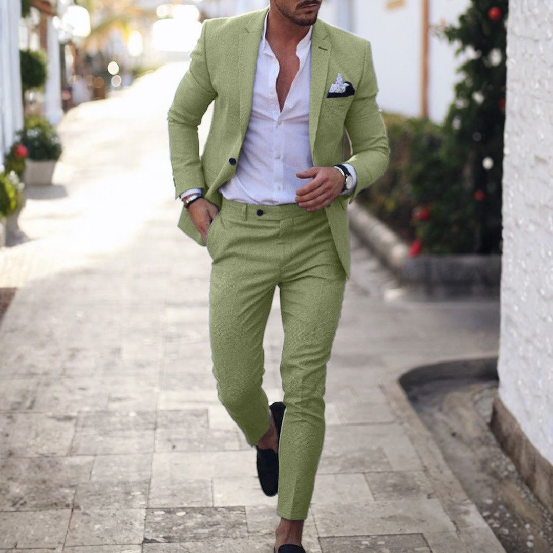 Cole | Men's Slim-Fit Two-Piece Linen Suit
