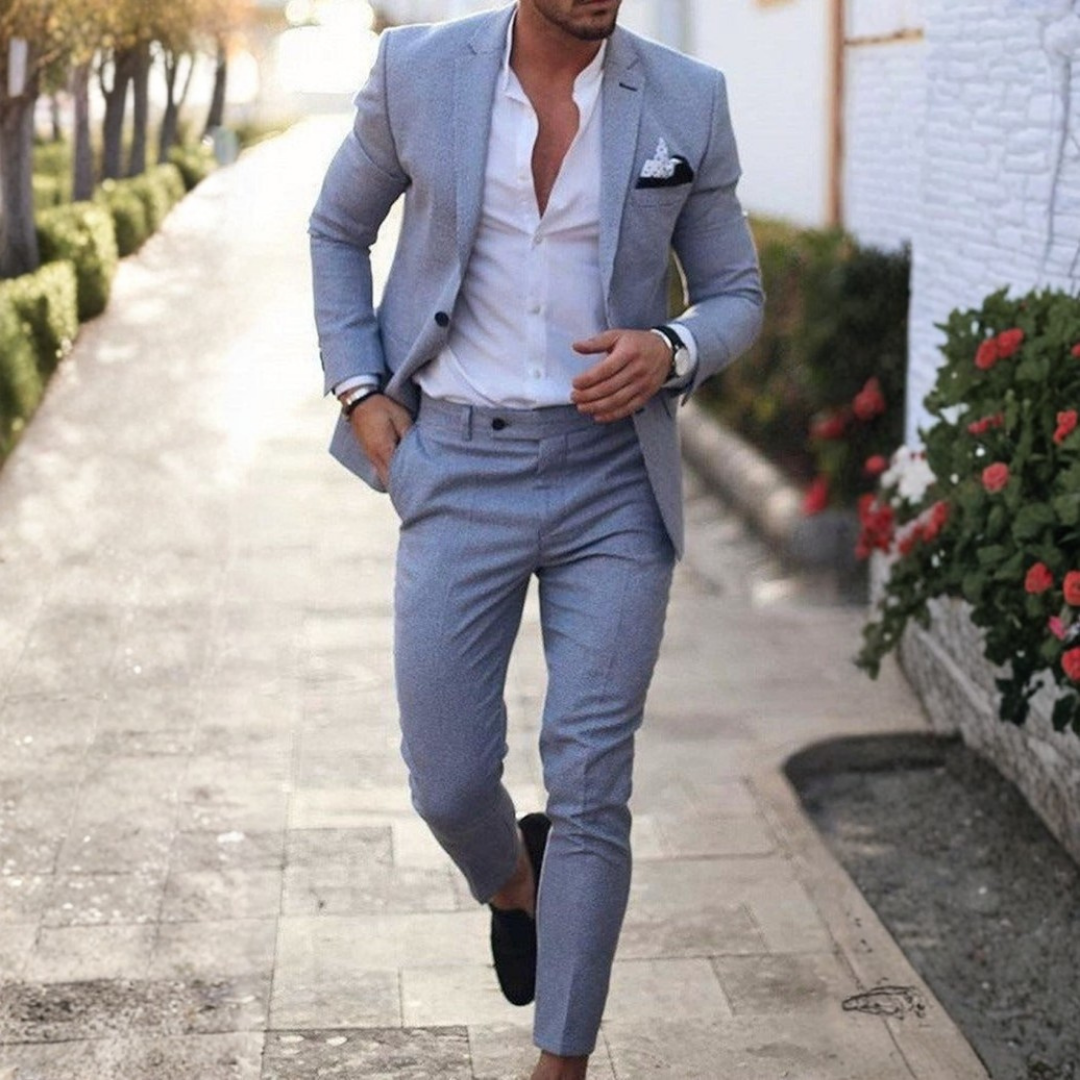 Cole | Men's Slim-Fit Two-Piece Linen Suit