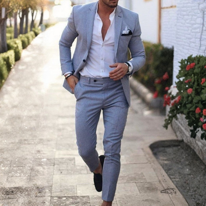 Cole | Men's Slim-Fit Two-Piece Linen Suit