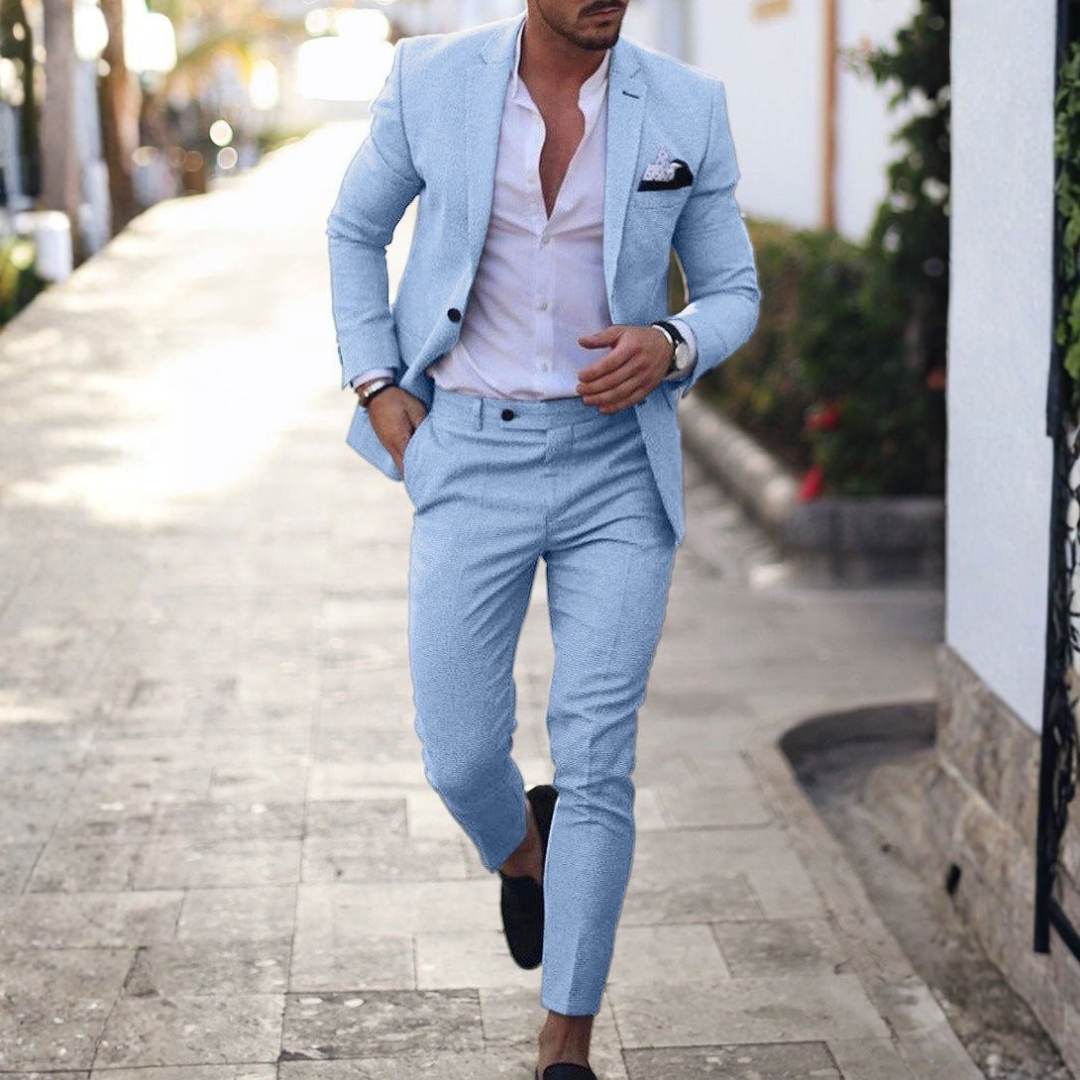 Cole | Men's Slim-Fit Two-Piece Linen Suit