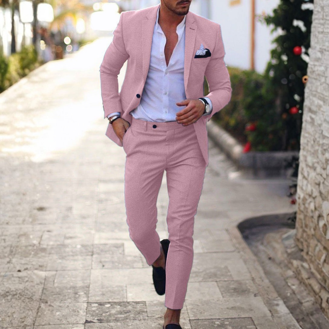 Cole | Men's Slim-Fit Two-Piece Linen Suit