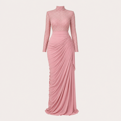 Formal Beaded Maxi Dress For Women