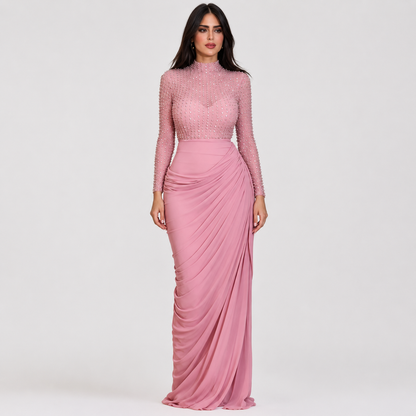 Formal Beaded Maxi Dress For Women