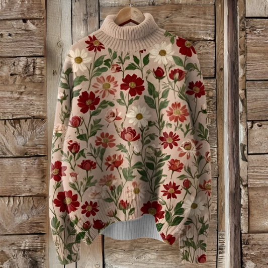 Wassail | Knitted Jumper Floral Festive Loose Fit