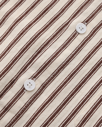 Gabriel Fontaine | Men's Striped Linen Casual Shirt