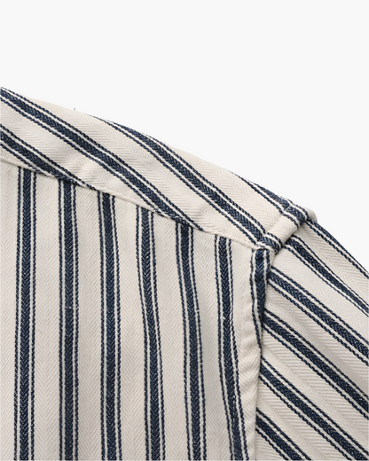 Gabriel Fontaine | Men's Striped Linen Casual Shirt