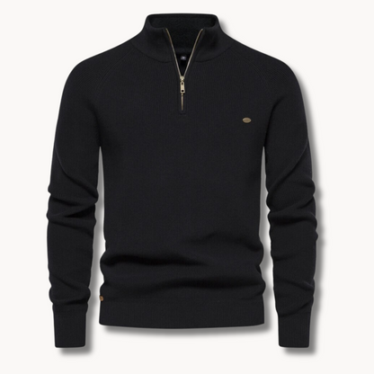 Ronnie | Men's Half-Zip Ribbed Knit Sweater