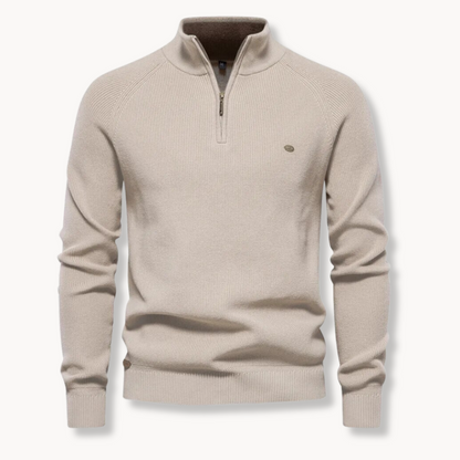 Ronnie | Men's Half-Zip Ribbed Knit Sweater
