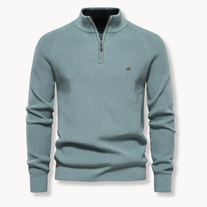 Ronnie | Men's Half-Zip Ribbed Knit Sweater