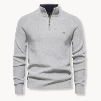 Ronnie | Men's Half-Zip Ribbed Knit Sweater