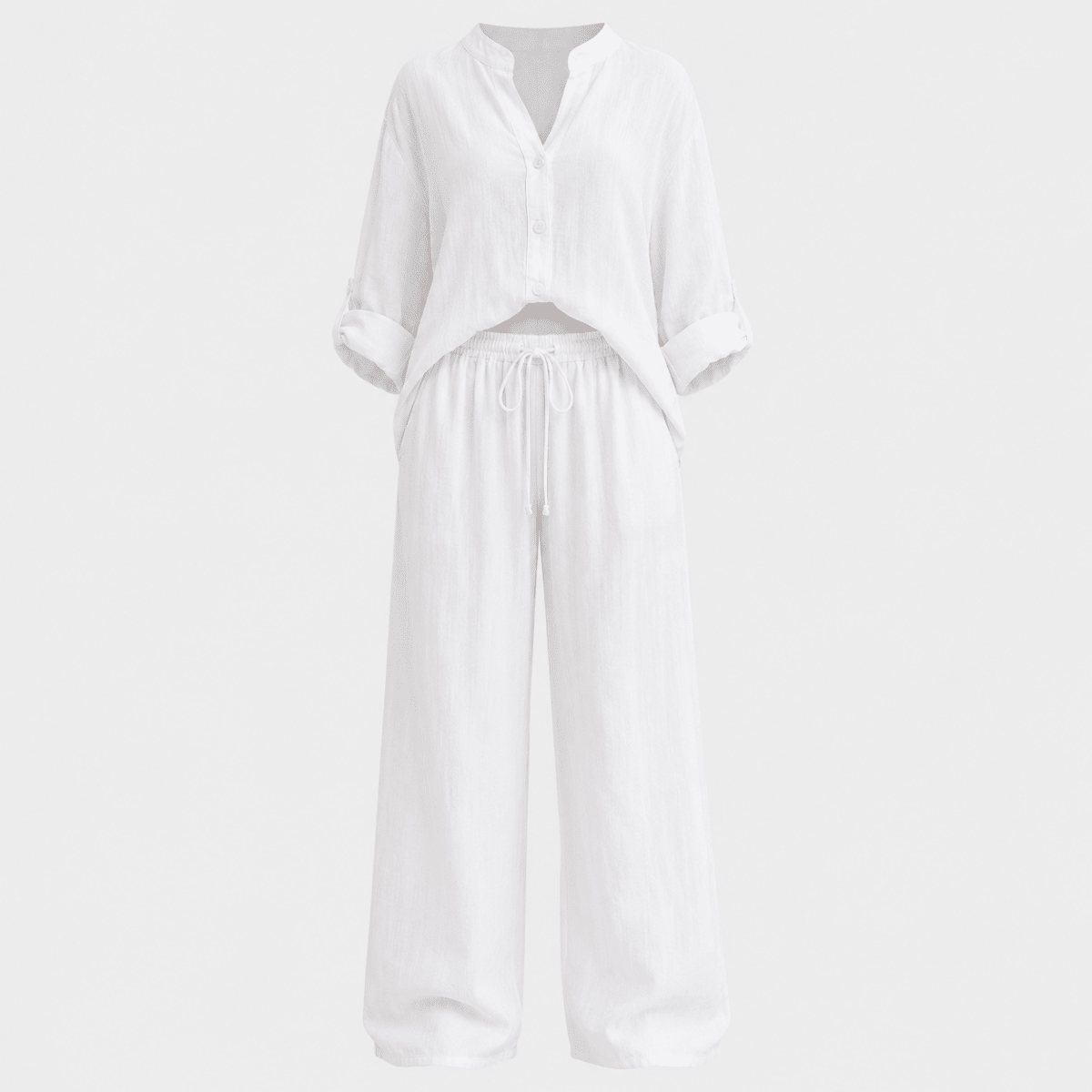 Harriet | Linen-Feel Wide-Leg Two-Piece Set Women