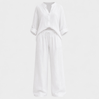 Harriet | Linen-Feel Wide-Leg Two-Piece Set Women