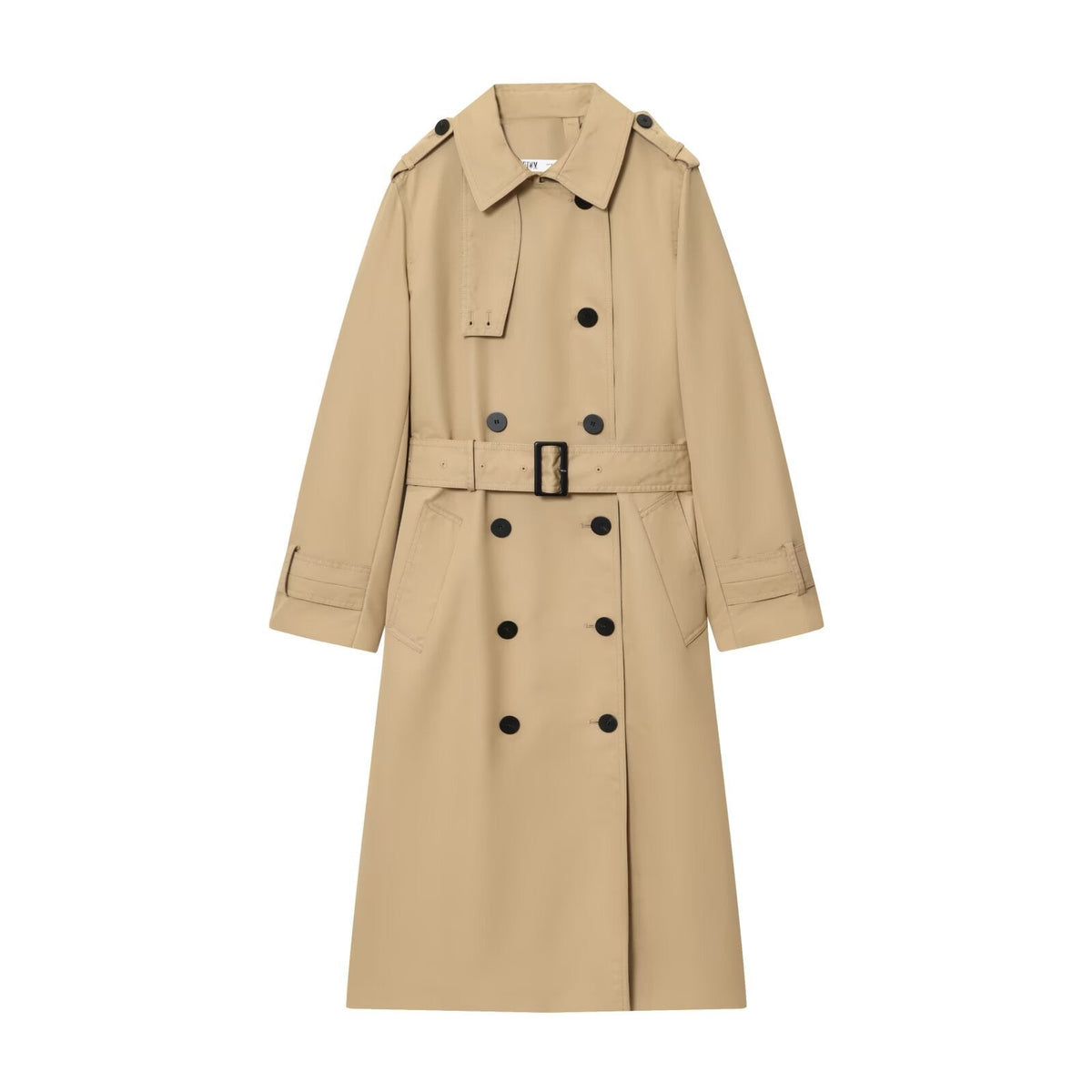 Winifred | Long Double Breasted Trench Coat Belted Waist