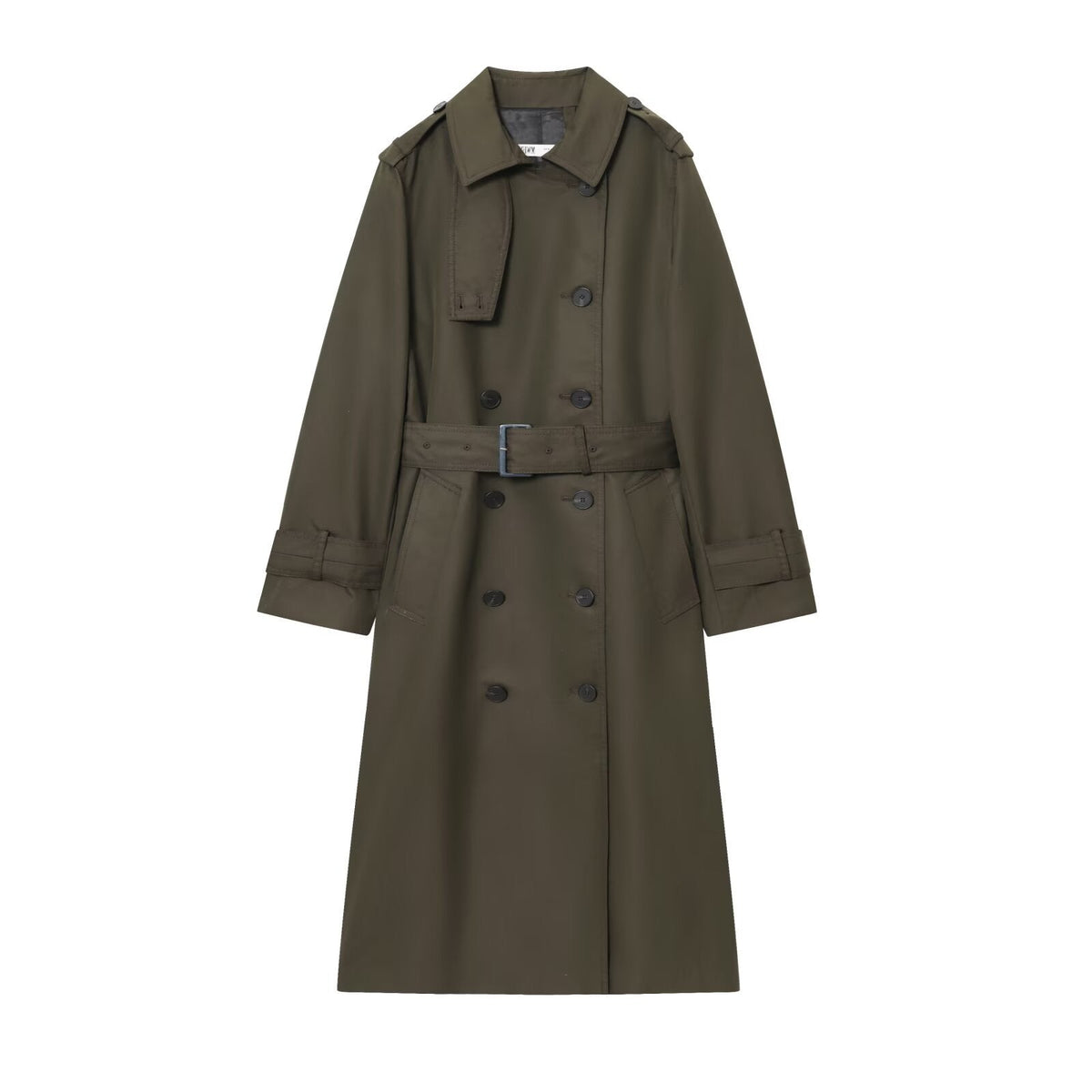 Winifred | Long Double Breasted Trench Coat Belted Waist