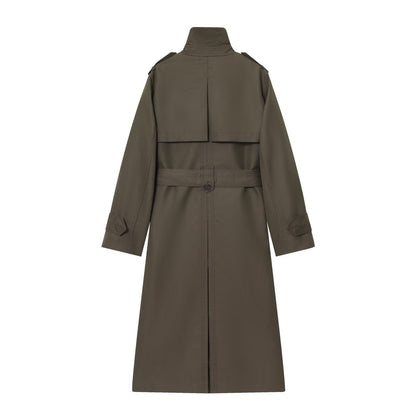 Winifred | Long Double Breasted Trench Coat Belted Waist