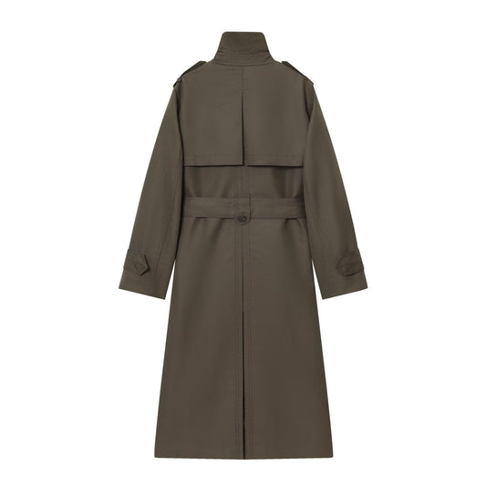 Winifred | Long Double Breasted Trench Coat Belted Waist