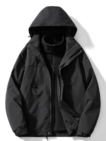 Women's 3-in-1 Fleece Winter Jacket with Hood