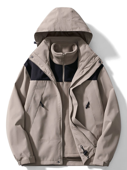 Women's 3-in-1 Fleece Winter Jacket with Hood