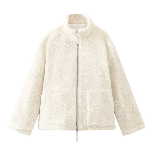 Warm Faux Lambswool Winter Jacket for Women