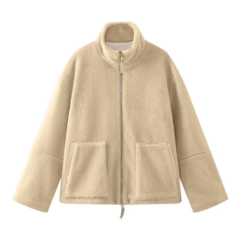 Warm Faux Lambswool Winter Jacket for Women