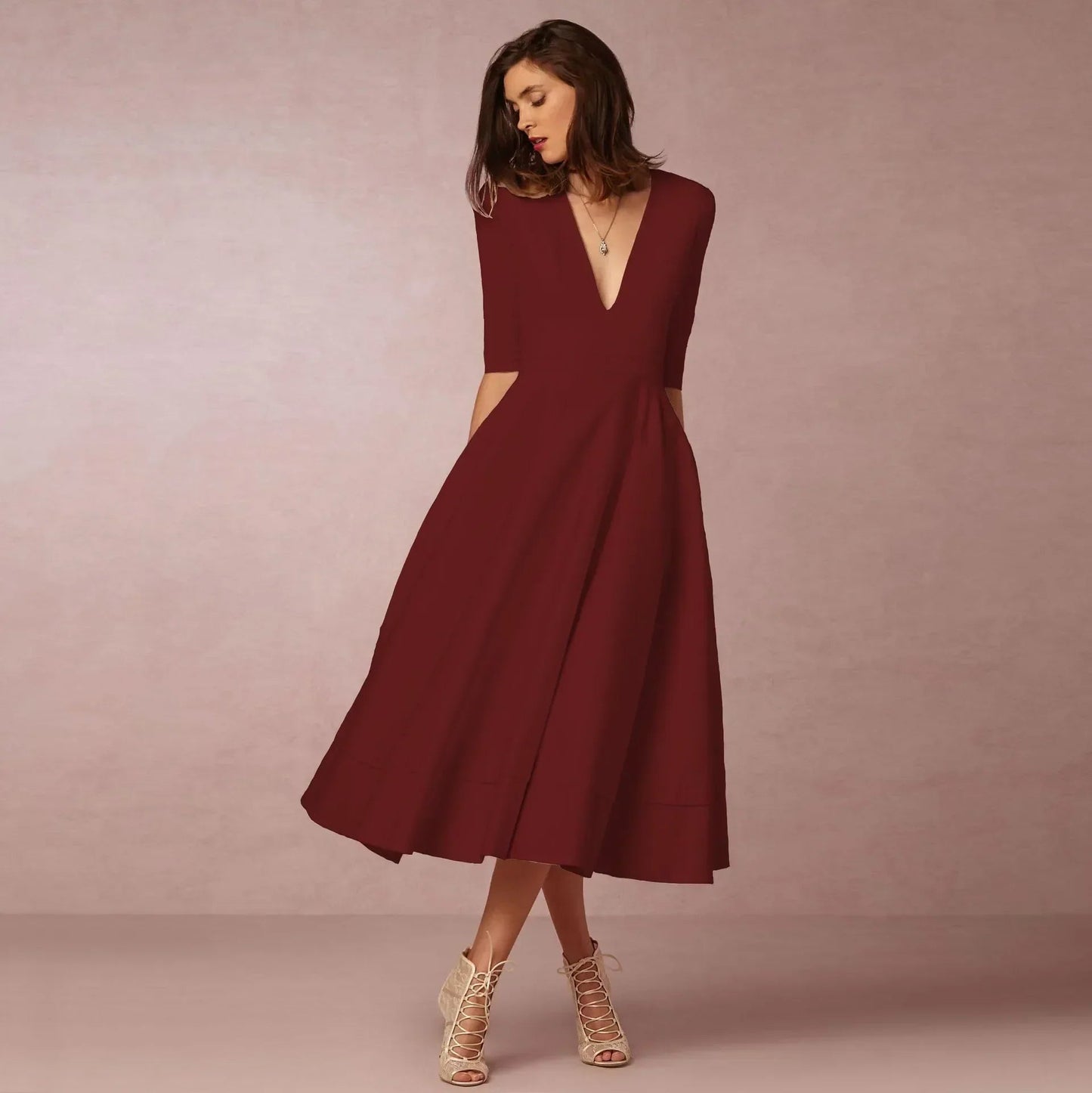 Holly | Women's Elegant Fitted Midi Dress