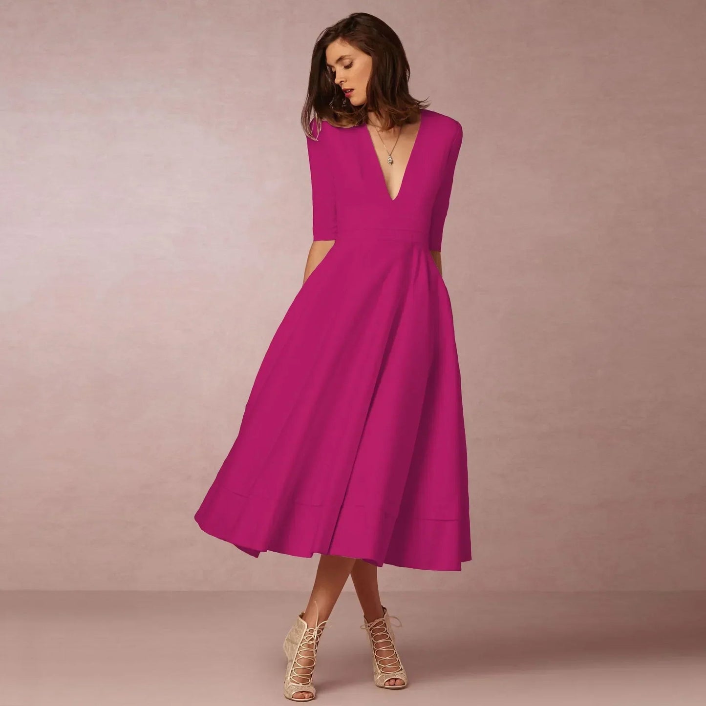 Holly | Women's Elegant Fitted Midi Dress