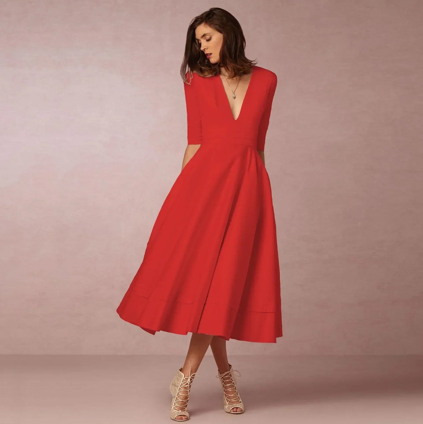 Holly | Women's Elegant Fitted Midi Dress