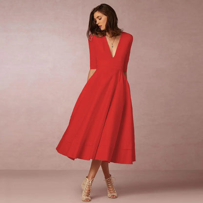 Holly | Women's Elegant Fitted Midi Dress
