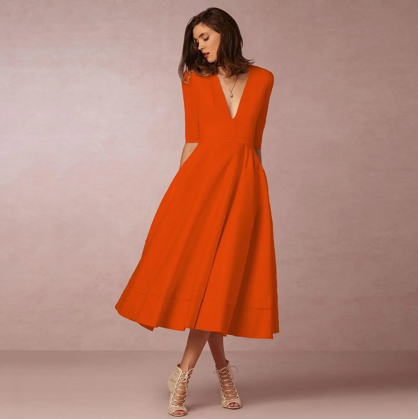 Holly | Women's Elegant Fitted Midi Dress