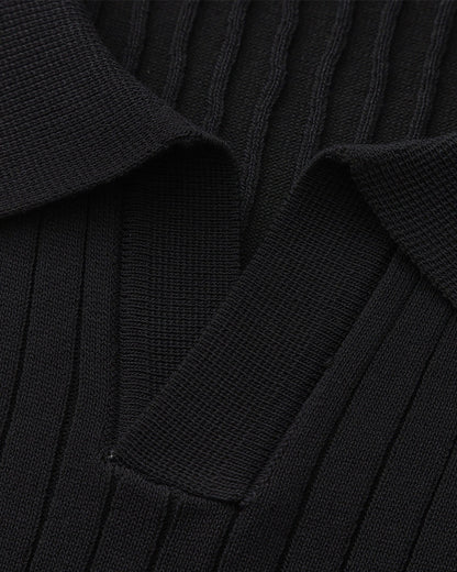 Cade | Men's Ribbed Polo Shirt, Short Sleeve