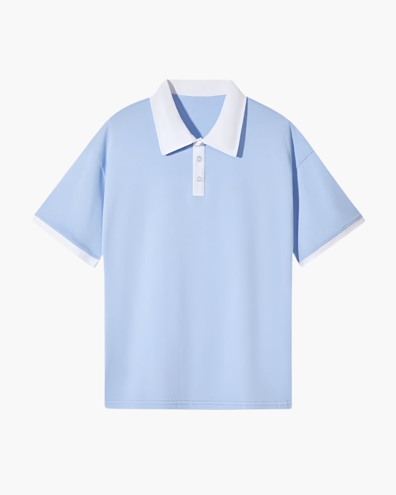 Devlin | Contrast Collar Casual Polo Shirt Men