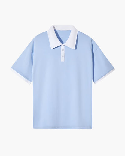 Devlin | Contrast Collar Casual Polo Shirt Men