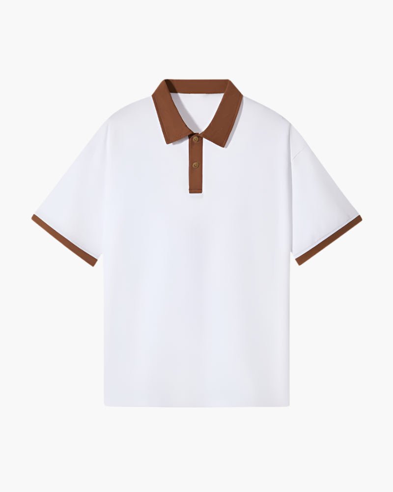Devlin | Contrast Collar Casual Polo Shirt Men